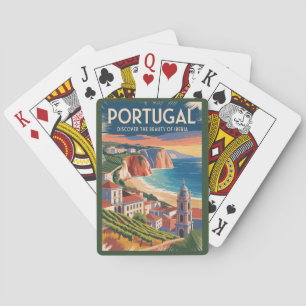 Baralho Ilustração da paisagem urbana de Portugal Iberia V