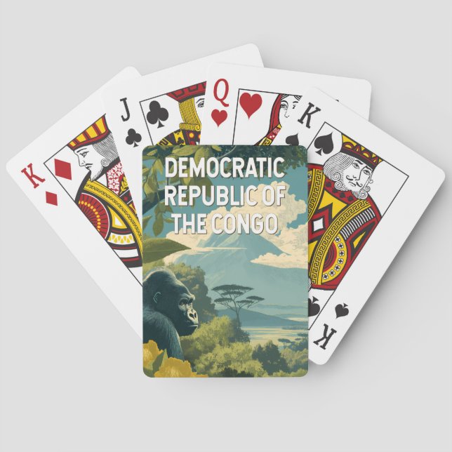 Baralho Ilustração da República Democrática do Congo (Verso)