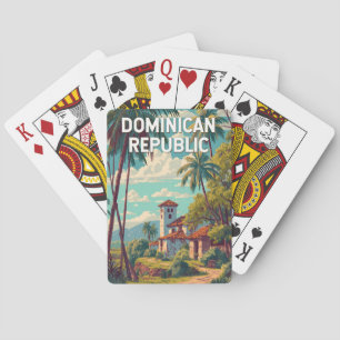 Baralho Ilustração da República Dominicana Arte de Viagem 