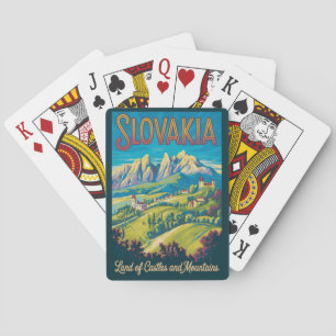 Baralho Ilustração da Silhueta da Eslováquia Arte de Viage