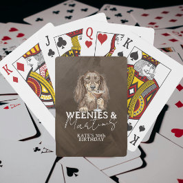 Baralho Ilustração de Dachshund Weenies e Martinis