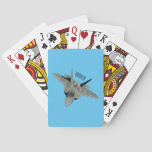 Baralho Ilustração de desenho animado de aeronaves de comb