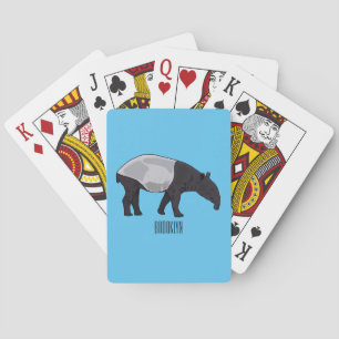 Baralho Ilustração de desenho animado de Tapir