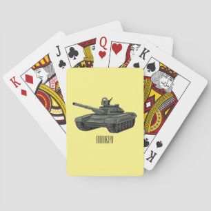 Baralho Ilustração de desenho animado do Tanque