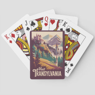 Baralho Ilustração de Paisagem da Transilvânia Arte de Via