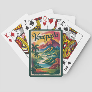 Baralho Ilustração de Paisagem da Venezuela Arte de Viagem