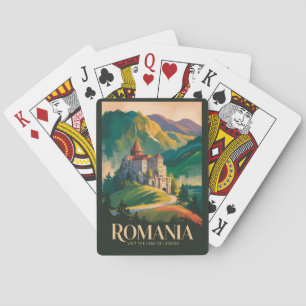 Baralho Ilustração de Paisagem do Castelo da Romênia Arte