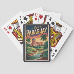 Baralho Ilustração de Paisagem do Paraguai Arte de Viagem