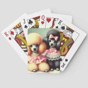Baralho Ilustração de Poodle em Cute