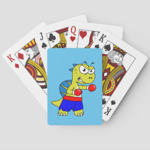 Baralho Ilustração De Um Boxing De Espinossauro.