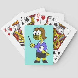 Baralho Ilustração De Um Professor De Paquicéfalossauro.