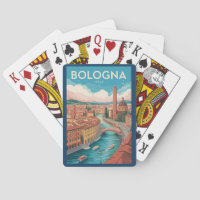 Ilustração de viagem de arte vintage de Bolonha It