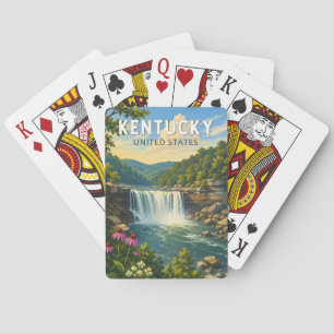 Baralho Ilustração de Viagem de Arte Vintage Kentucky