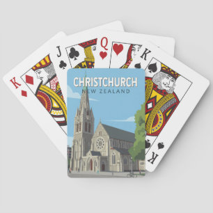Baralho Ilustração de Viagem de Christchurch Nova Zelândia
