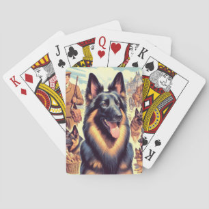 Baralho Ilustração de Vintage Belga Tervuren