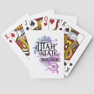 Baralho Ilustração de Vintage de Cartões Jogadores de Utah
