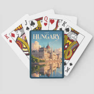 Baralho Ilustração do Parlamento da Hungria Arte de Viagem