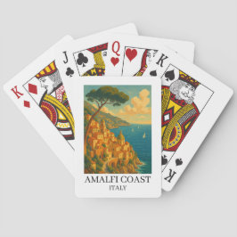 Baralho Ilustração Vintage da Costa Amalfitana Itália
