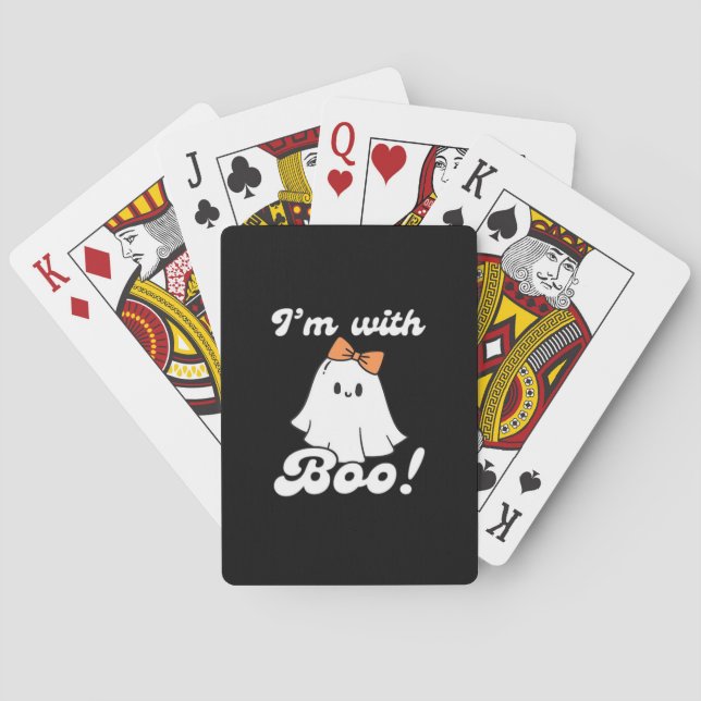 Baralho Im With Boo Funny Retro Style (Verso)