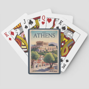 Baralho Imagem da Grécia de Atenas Vintage