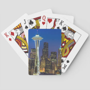Baralho Imagem da skyline de Seattle em horas de manhã