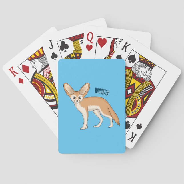 Baralho Imagem de desenho animado de fennec fox (Verso)