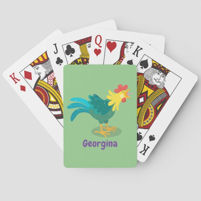 Baralho Imagem de desenho animado de galeria de coroa engr (Verso)