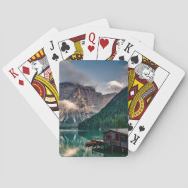 Baralho Imagem de Paisagem do Lago de Montanhas Italianas