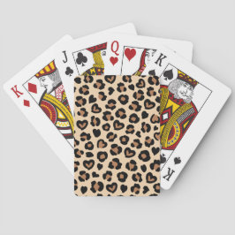 Baralho Impressão Animal, Leopardo Castanho, Manchas de Ch