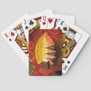 Baralho Impressão de Arte de Peixe de Barba Tigre com Sens