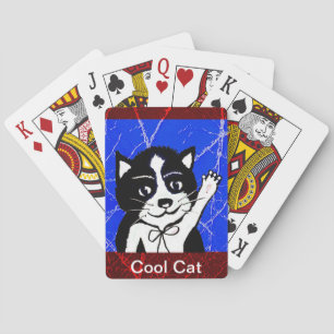 Baralho Impressão de Gato legal,