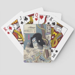 Baralho Impressão de Woodblock do japonês por Kunichika