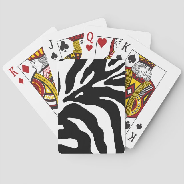 Baralho Impressão em Animais de Stripe Zebra (Verso)