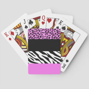 Baralho Impressão Leopardo, Impressão Zebra, Impressão Ani