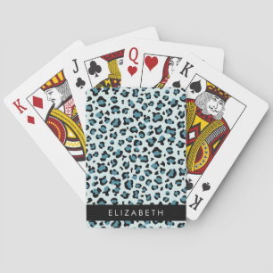 Baralho Impressão Leopardo, Manchas, Leopardo Azul, Seu No