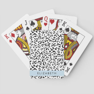 Baralho Impressão Leopardo, Manchas, Preto E Branco, Seu N