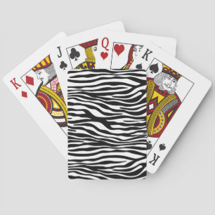 Baralho Impressão Zebra, Banhas Zebra, Preto E Branco