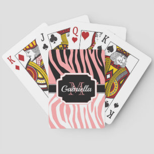 Baralho Impressão Zebra Rosa