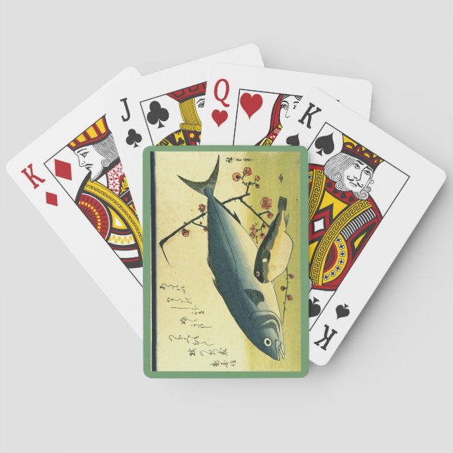 Baralho Inada e Fugu - Impressão de Peixe Japonês de Hiros (Verso)