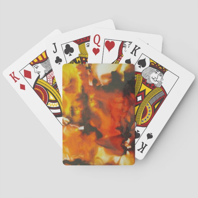 Baralho Incêndio em Placas de Reprodução Clássicas de Vidr (Verso)