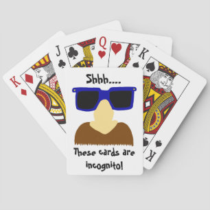 Baralho Incognito bigode e óculos Jogando cartas