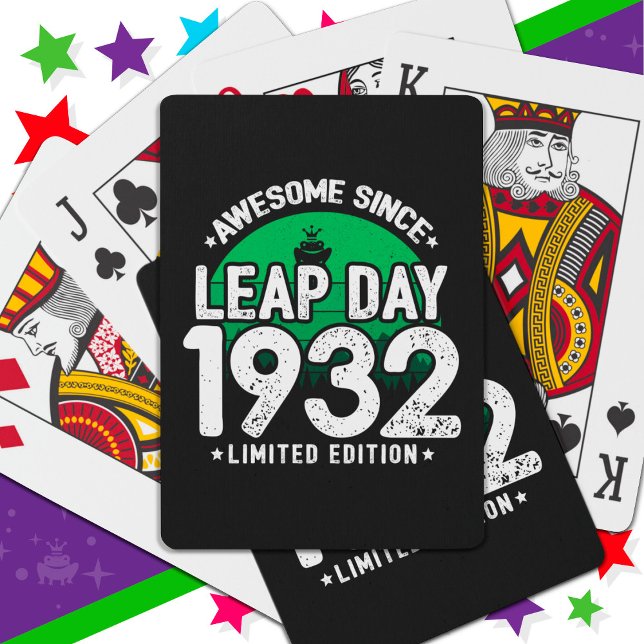 Baralho Incrível Desde 1932 Dia do Ano Leap Fev 29 Anivers (Criador carregado)