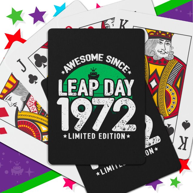 Baralho Incrível Desde 1972 Dia do Ano Leap Fev 29 Anivers (Criador carregado)