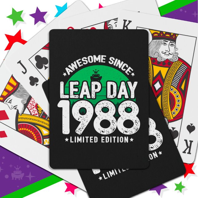 Baralho Incrível Desde 1988 Dia do Ano Leap Fev 29 Anivers (Criador carregado)