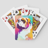 Inglês Bulldog Dog Wild Nature Animal Painting