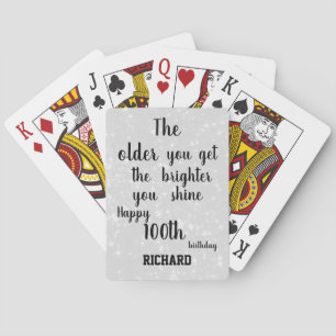 Baralho Inspirational 100th Birthday Personalizado