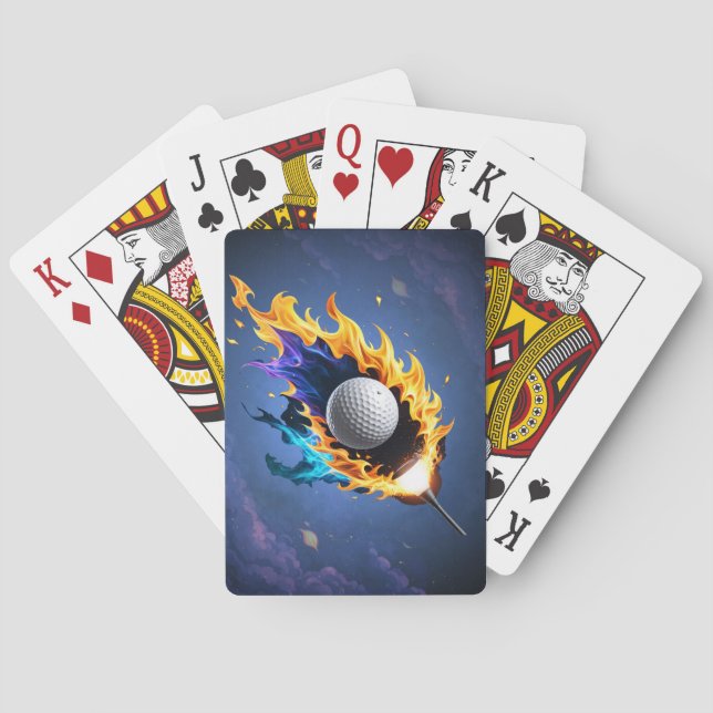 Baralho Intensidade de chama: A bola de golfe em ação. (Verso)