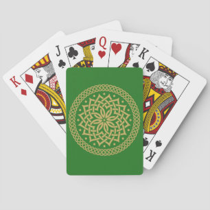 Baralho Intrincado Mandala de Flor Céltica Dourada