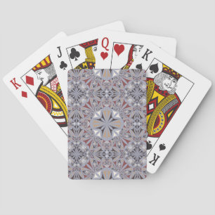 Baralho Intrincado Padrão de Mandala Floral em Tons de Cin