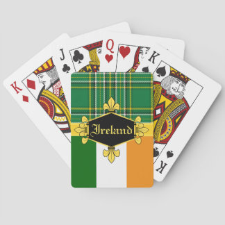 Baralho Irish National Tartan,flag, Personalizar com o nom
